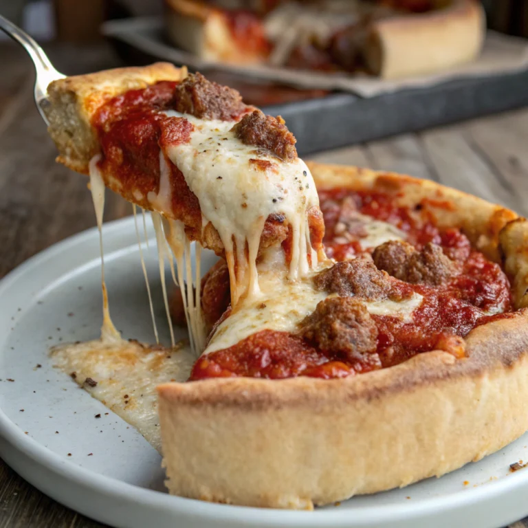 Deep-Dish Pizza Pie Recipe: Layers of Cheesy Goodness in Every Bite!