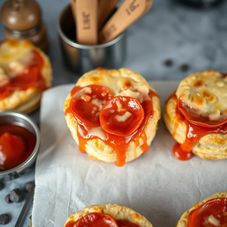 Easy Cheesy Pepperoni Pizza Biscuits Recipe