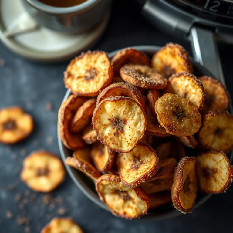 Easy Cinnamon-Sugar Air Fryer Banana Chips Recipe