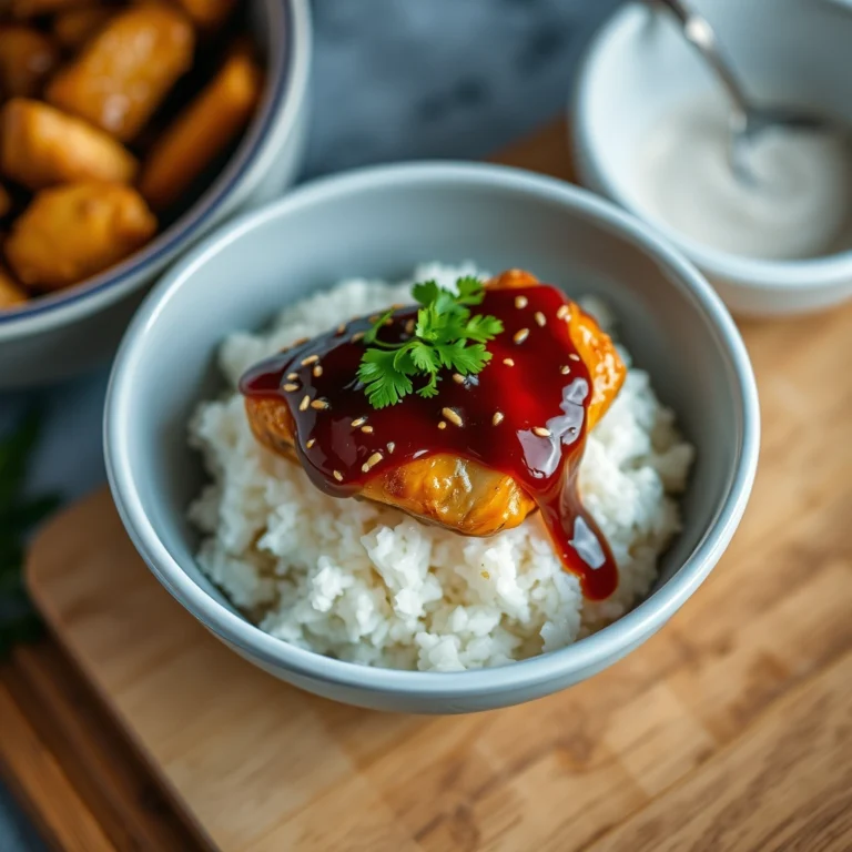 Easy Sesame Miso Chicken and Coconut Rice Recipe