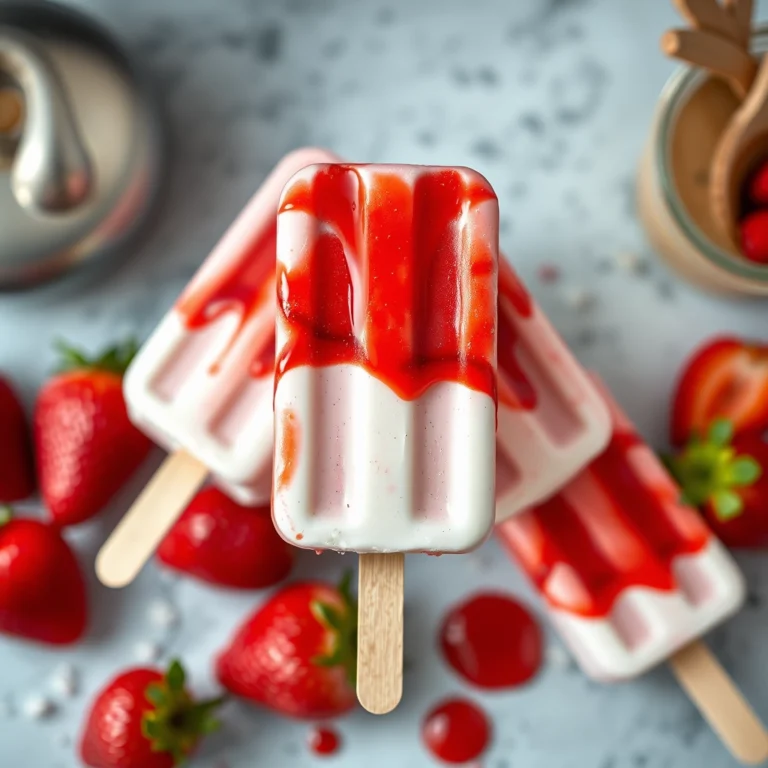 Easy Strawberry Yogurt Popsicles – Homemade Recipe
