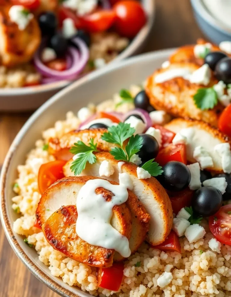 Greek Chicken Bowls