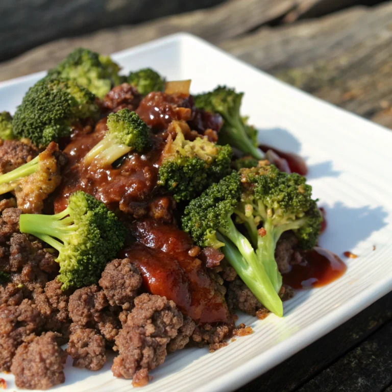 Ground Beef and Broccoli