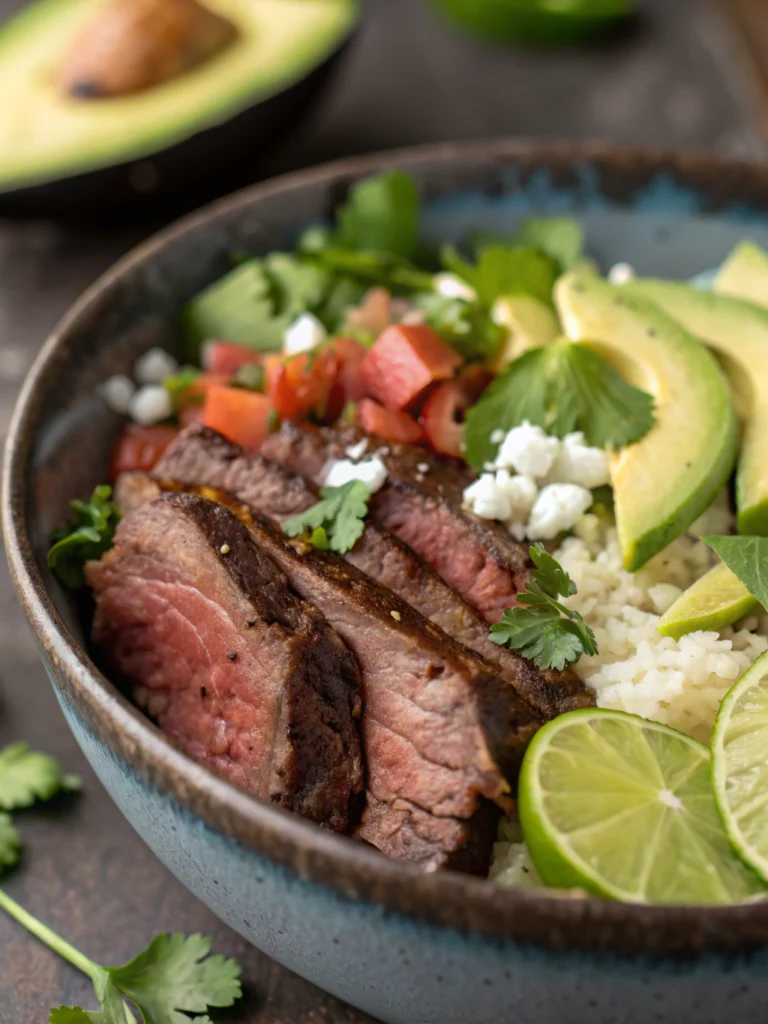 Healthy Steak Burrito Bowls