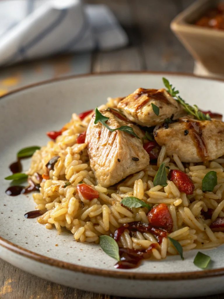 High Protein Chicken Orzo