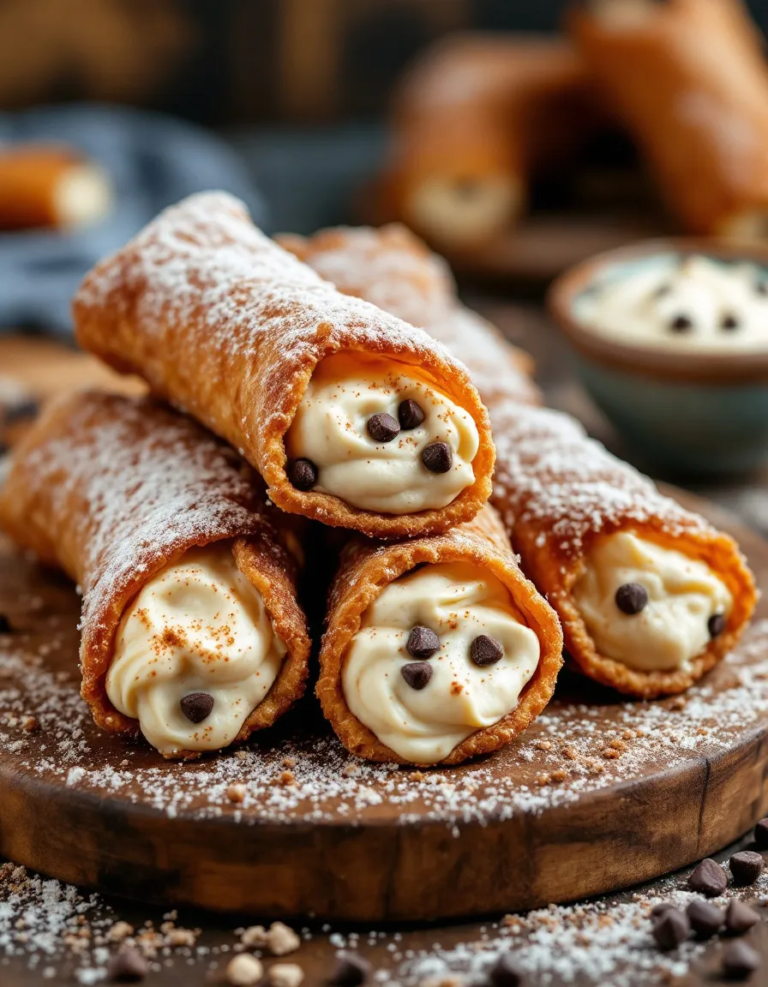 Homemade Cannolis – Crispy Cinnamon Sugar Coated