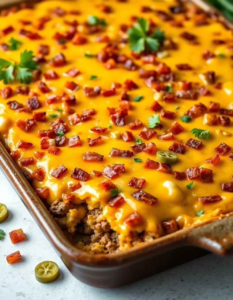 Low-Carb Bacon Cheeseburger Casserole