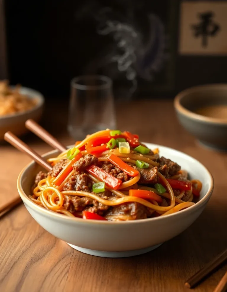 Stunning Mongolian Ground Beef Noodles Recipe for a Quick Dinner Delight!