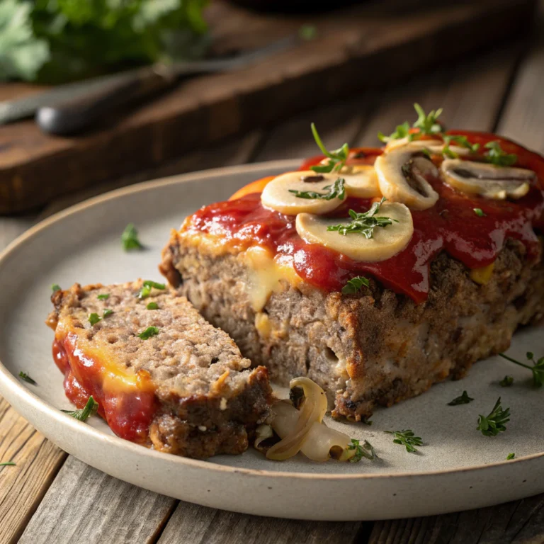 Mushroom Swiss Cheese Meatloaf Recipe