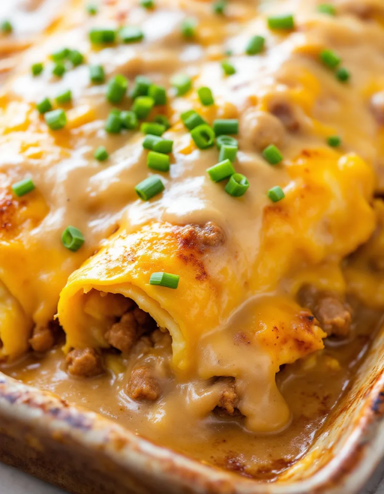 Best Southern Breakfast Enchiladas with Sausage Gravy