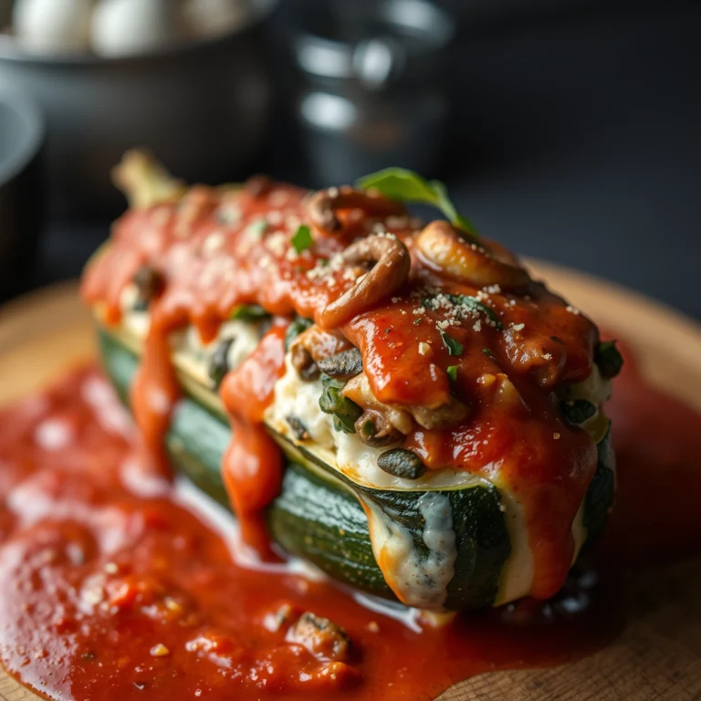 Best Spinach, Mushroom, and Ricotta Stuffed Zucchini