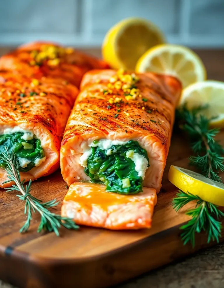 Spinach Stuffed Salmon
