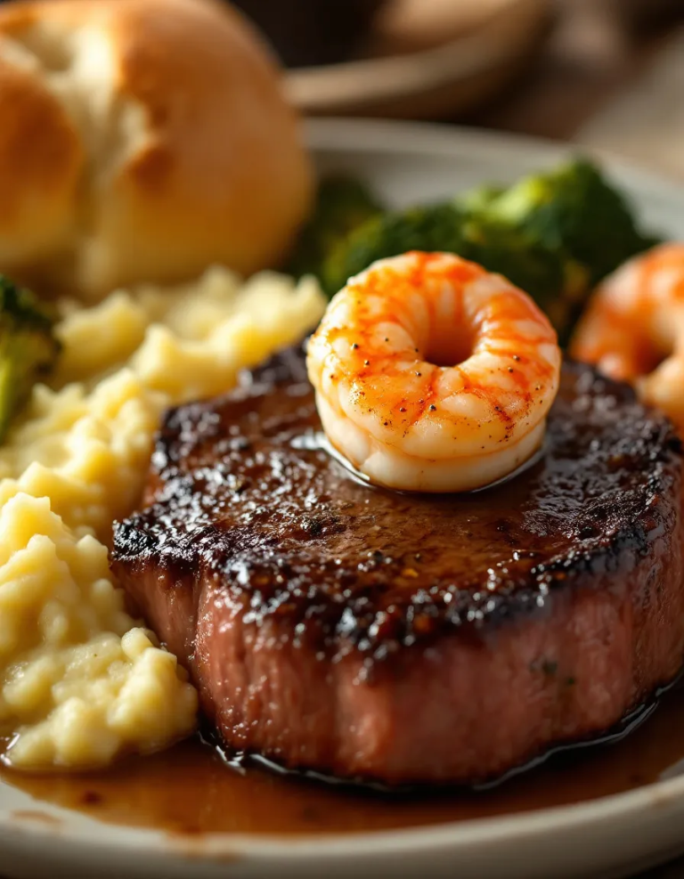Juicy Steak and Shrimp with Mashed Potatoes – Best Recipe