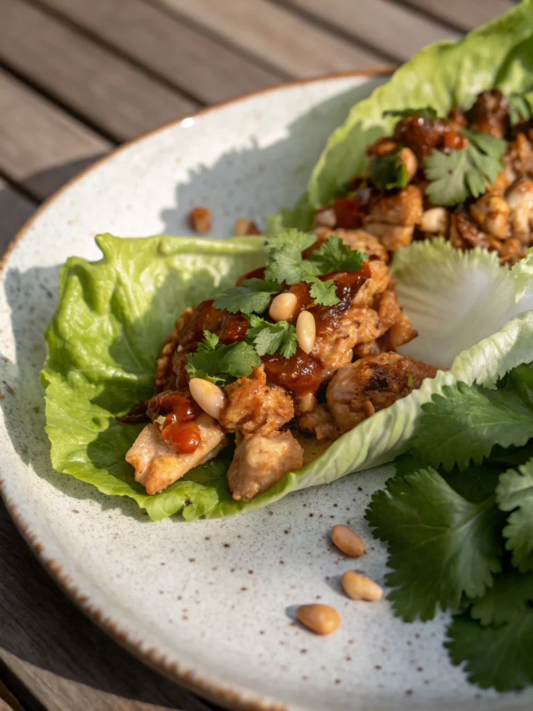 Thai Chicken Lettuce Wraps