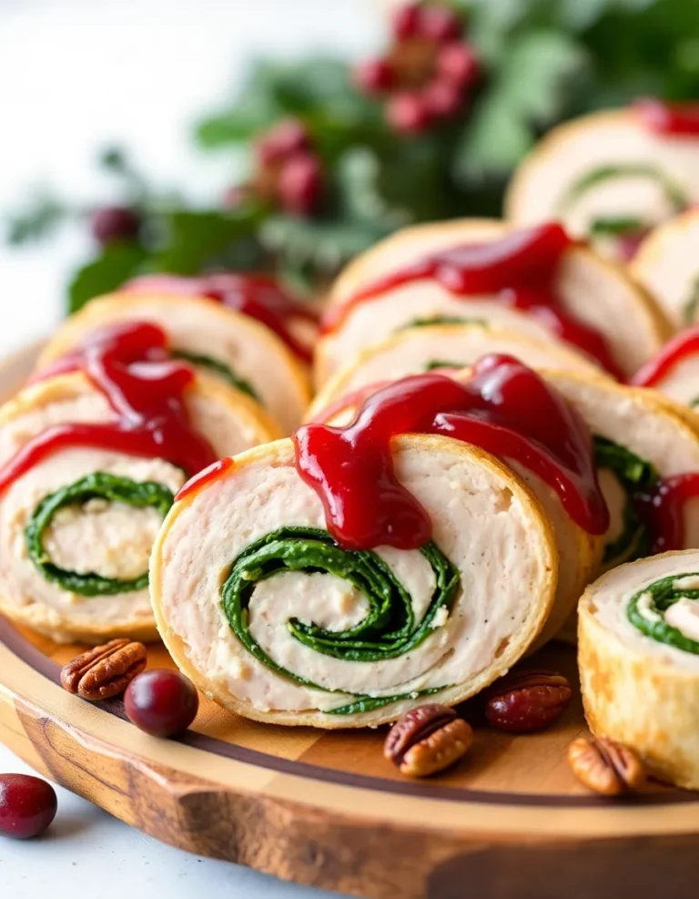 Easy Turkey Cranberry Pinwheels – Perfect Party Appetizer