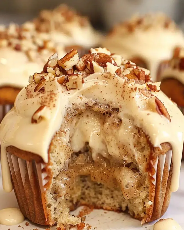 Best Banana Cinnamon Pecan Cupcakes with Cream Cheese Frosting