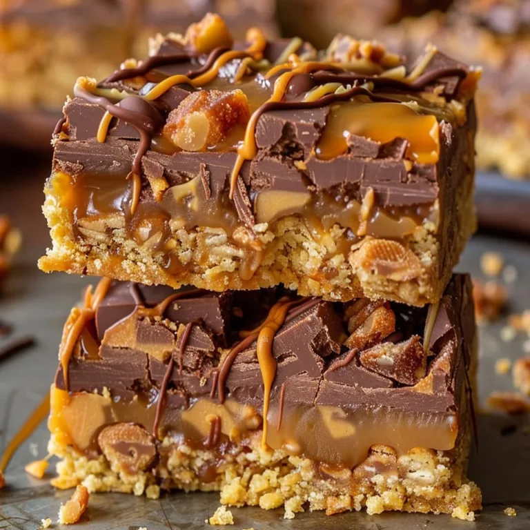 Easy Caramel Chocolate Crunch Bars Ready in 30 Minutes