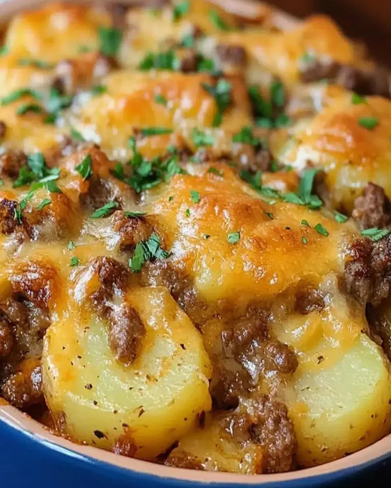 Easy Cheesy Hamburger Potato Casserole Ready in 30 Minutes