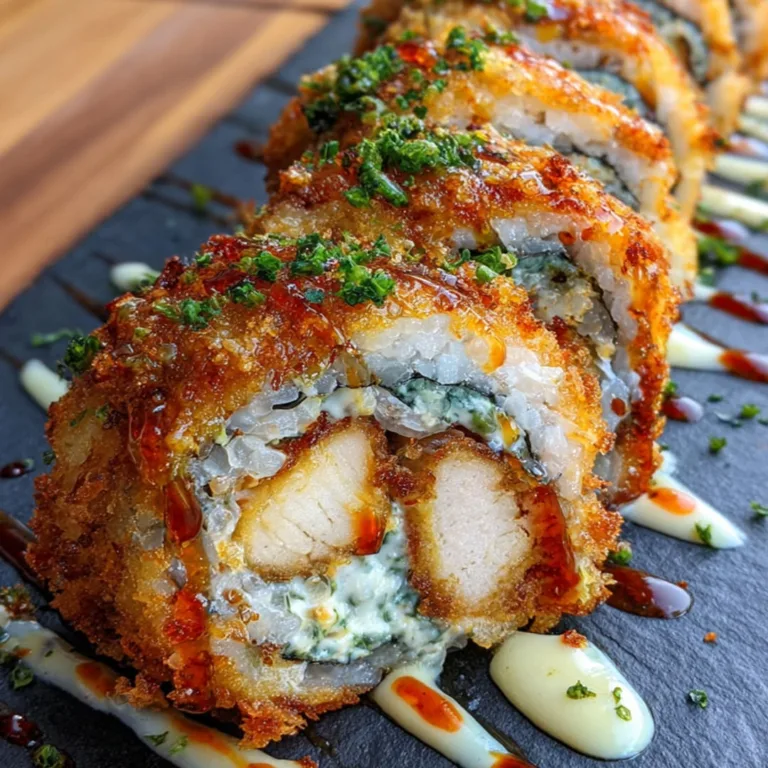 Easy Crispy Chicken Tempura Roll with Avocado & Cucumber