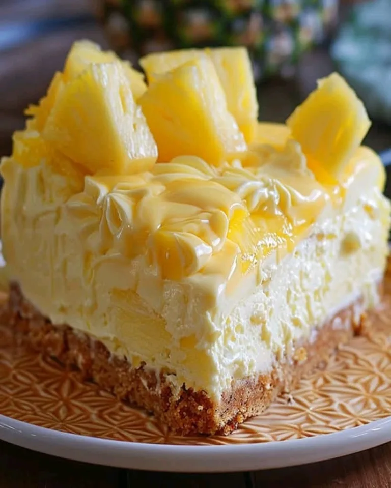 Easy Pineapple Heaven Cheesecake – No-Bake Delight Ready in 30 Minutes