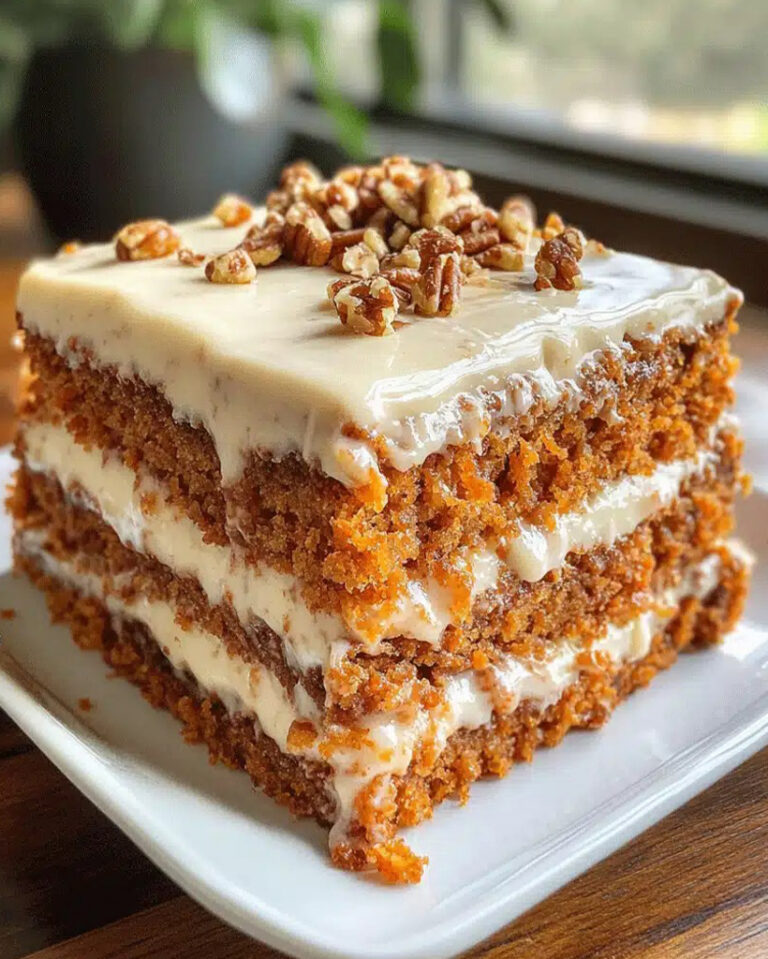 Best Honey Bun Carrot Cake with Cinnamon Cream Frosting