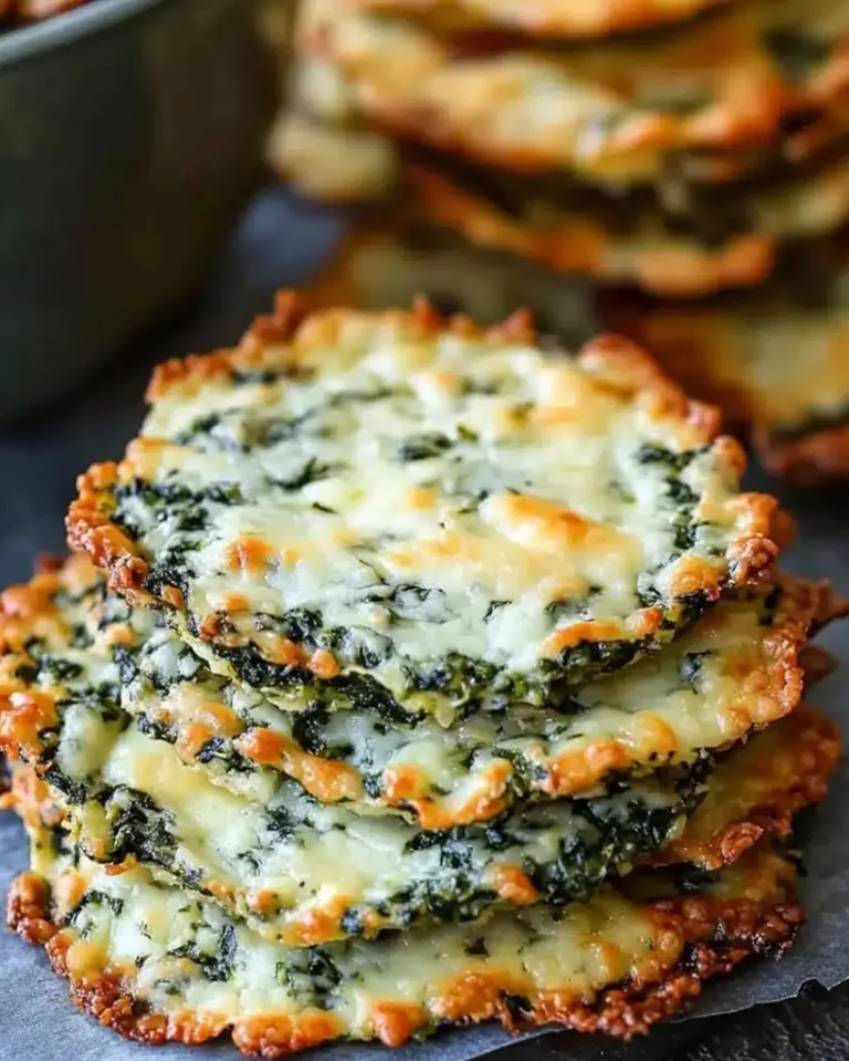 Easy Keto Spinach Cheese Crisps Ready in 30 Minutes
