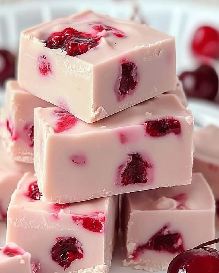 Easy Maraschino Cherry White Chocolate Fudge Ready in 30 Minutes