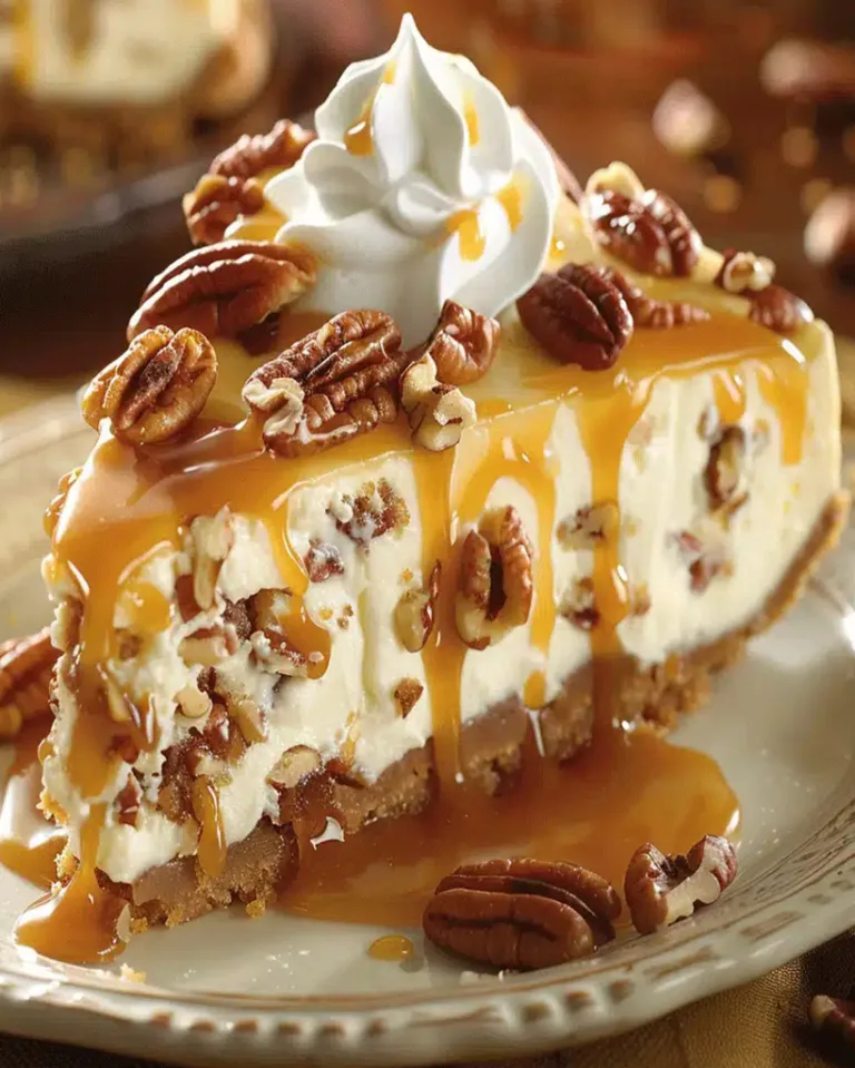 Ultimate Pecan Caramel Cheesecake – No-Bake Delight