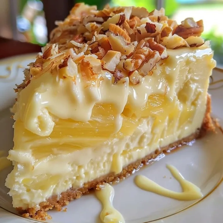 Easy Pineapple Coconut Cheesecake – No-Bake Delight