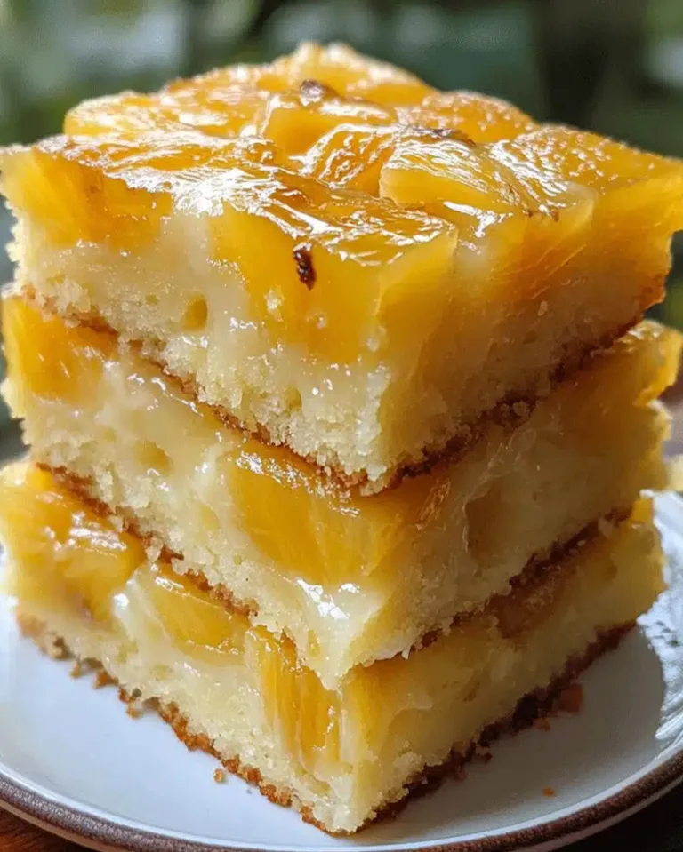 Easy Pineapple Upside-Down Cake Bars Ready in 30 Minutes