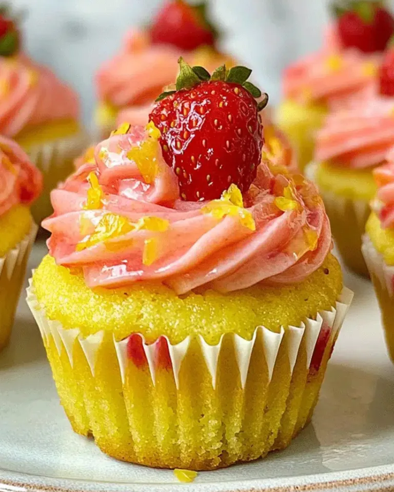 Best Strawberry Lemon Cupcakes with Fresh Buttercream Frosting
