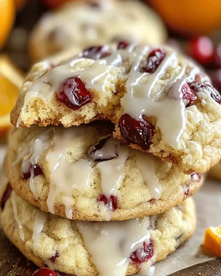 Easy Zesty Cranberry Orange Cookies with Sweet Citrus Glaze