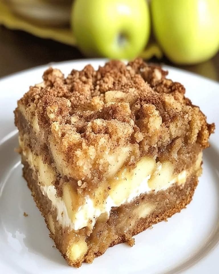Easy Apple Coffee Cake with Cream Cheese Filling Ready in 30 Minutes