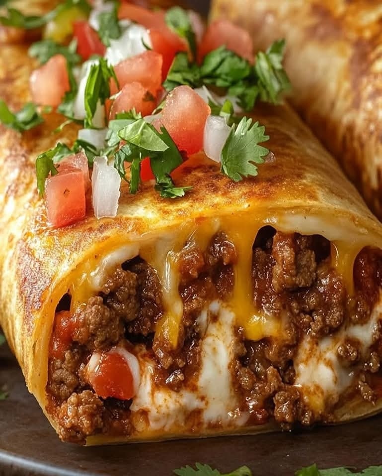Easy Cheesy Beef Chimichanga Recipe Ready in 30 Minutes