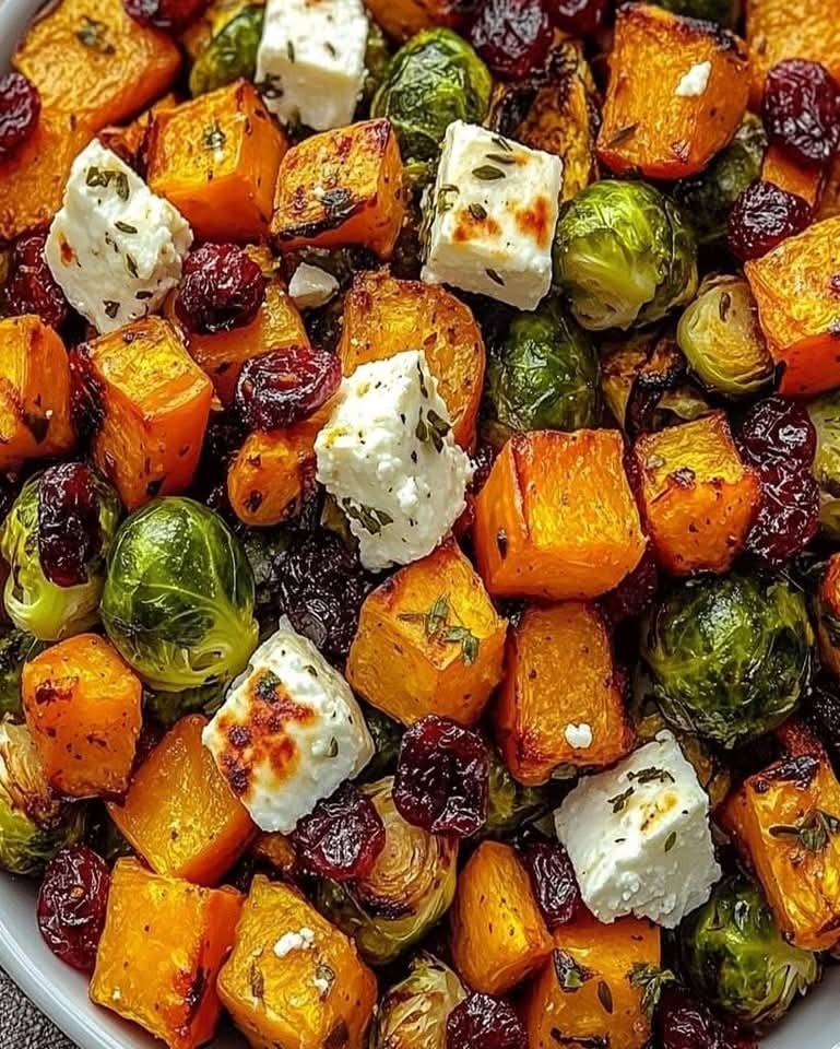 Easy Cranberry-Glazed Roasted Butternut Squash Salad