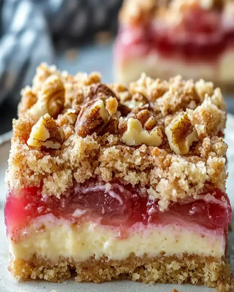 Easy Creamy Rhubarb Cheesecake Crumble Bars Ready in 30 Minutes