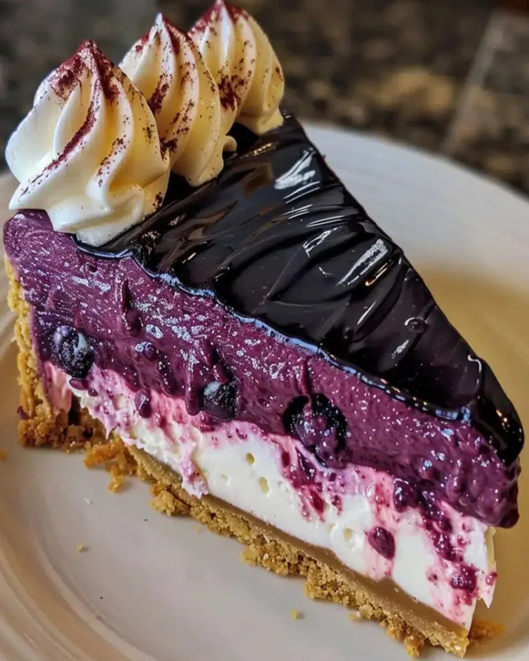 Easy Blueberry Velvet Cheesecake Recipe Ready in 30 Minutes