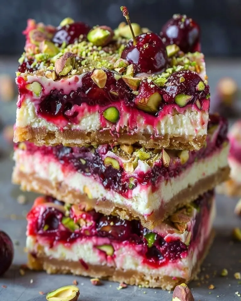 Best Heavenly Cherry Pistachio Cheesecake Bars Ready in 30 Minutes
