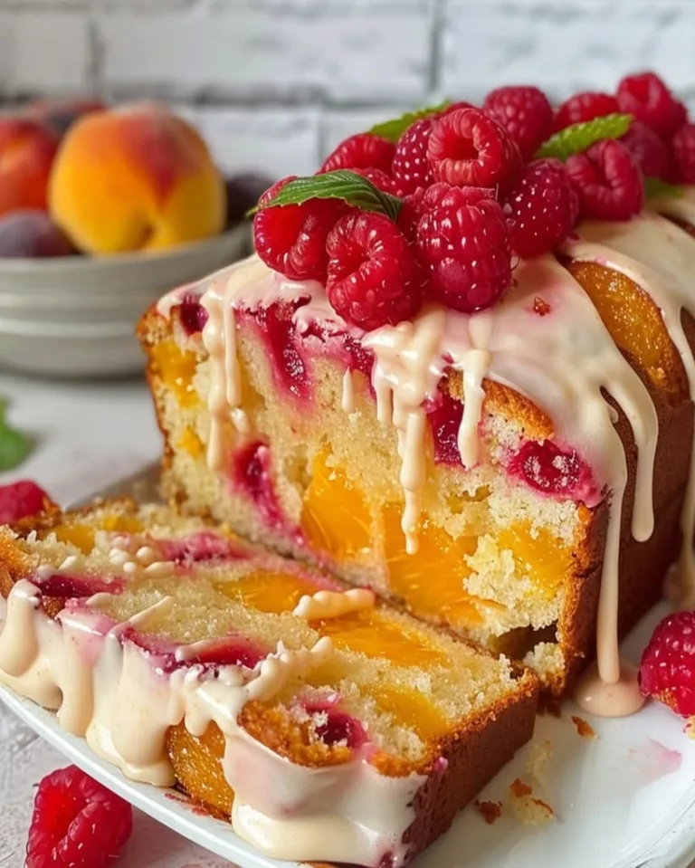 Ultimate Juicy Peach Raspberry Cake Ready in 30 Minutes