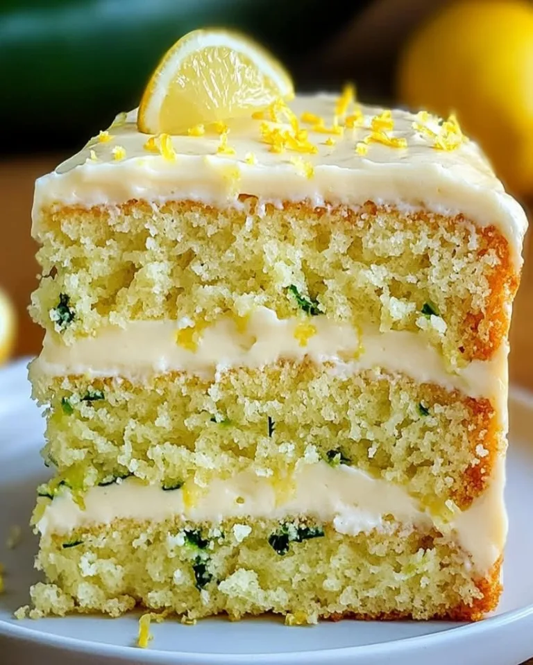 Best Moist Lemon Zucchini Cake with Creamy Lemon Frosting