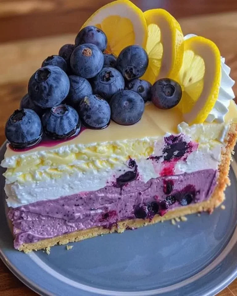 Easy No Bake Lemon Blueberry Cheesecake Ready in 30 Minutes