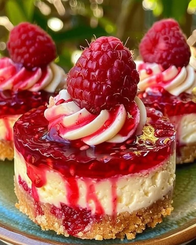Easy No Bake Mini Lemon Raspberry Cheesecakes Ready in 30 Minutes