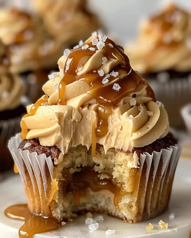 Best Salted Caramel Cupcakes with Gooey Caramel Filling
