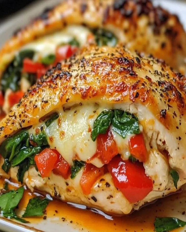 Best Savory Stuffed Chicken with Roasted Red Peppers Ready in 30 Minutes