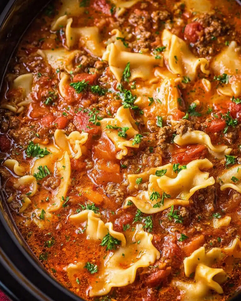 Easy Slow Cooker Lasagna Soup Ready in 30 Minutes