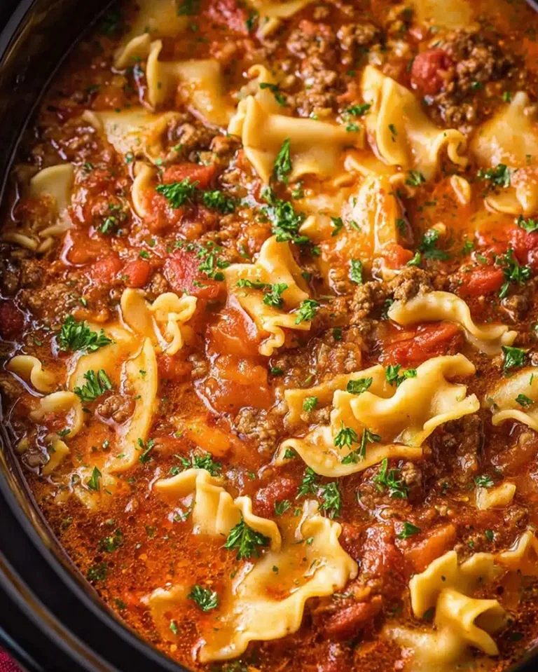 Easy Slow Cooker Lasagna Soup Ready in 30 Minutes