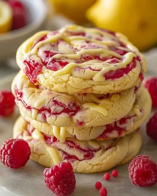 Best White Chocolate Lemon Raspberry Cookies Ready in 30 Minutes