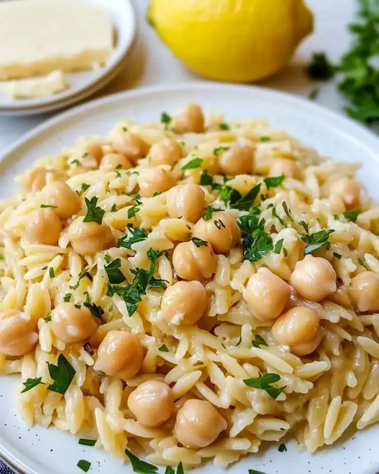 Easy Creamy Lemon Ricotta Orzo with Chickpeas Ready in 30 Minutes