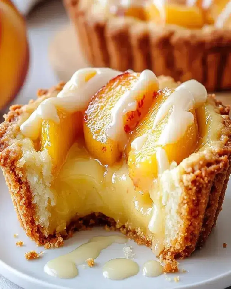 Easy No Bake Peach Custard Mini Tarts Ready in 30 Minutes
