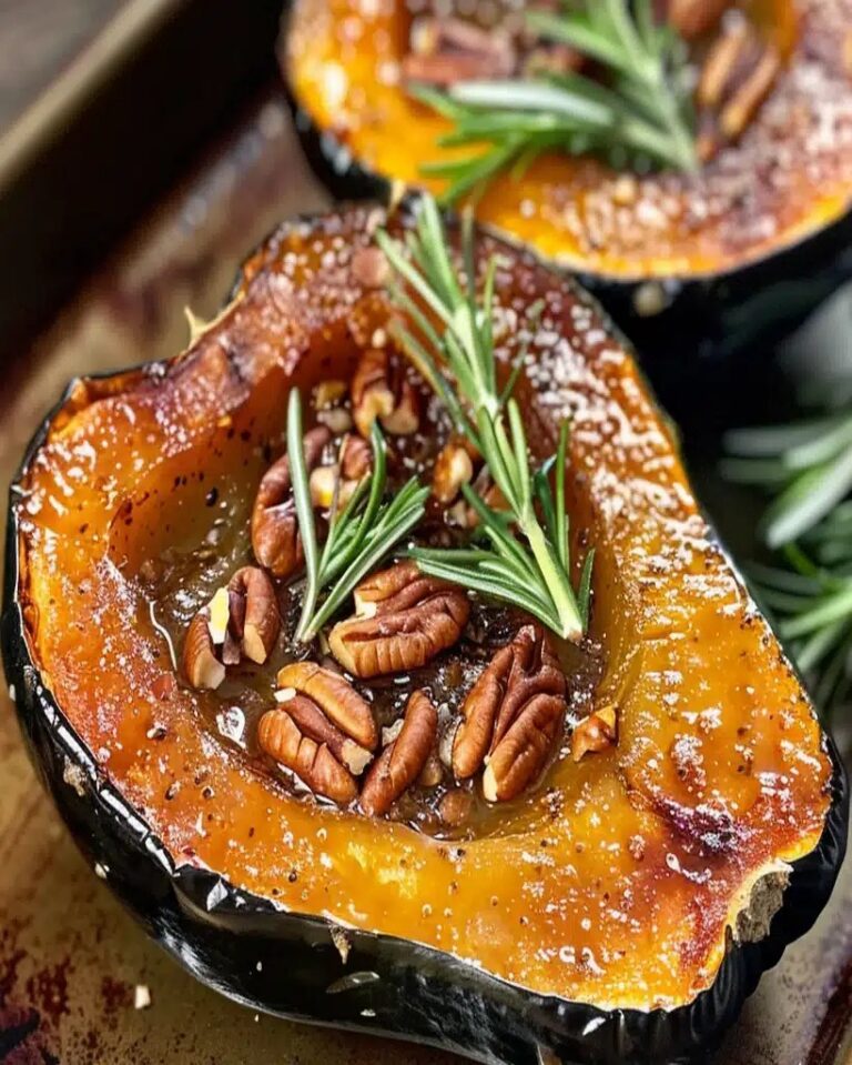 Best Maple Pecan Rosemary Acorn Squash Ready in 30 Minutes